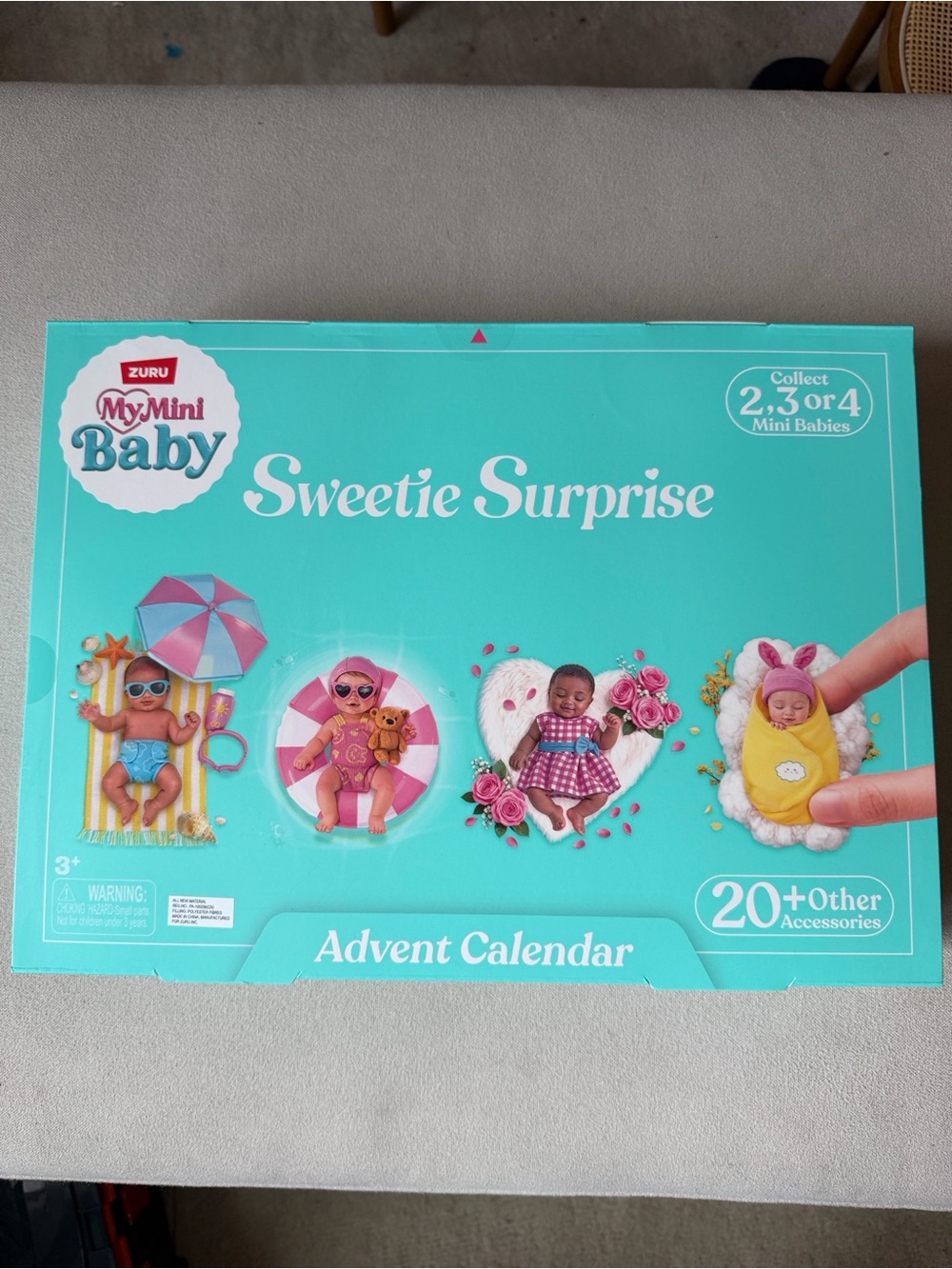 20+ accessories- My Mini Baby Sweetie Surprise Advent Calendar - Teal